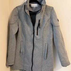 Calvin Klein Heather Gray Zip-Up Sweatshirt
